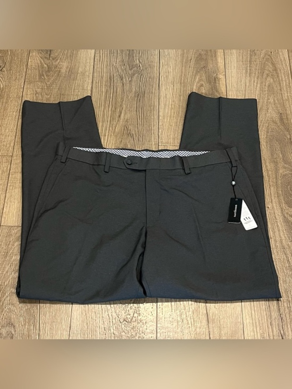 Turtleson Men’s Size 40 Dress Pants Performance Trousers Slacks Charcoal